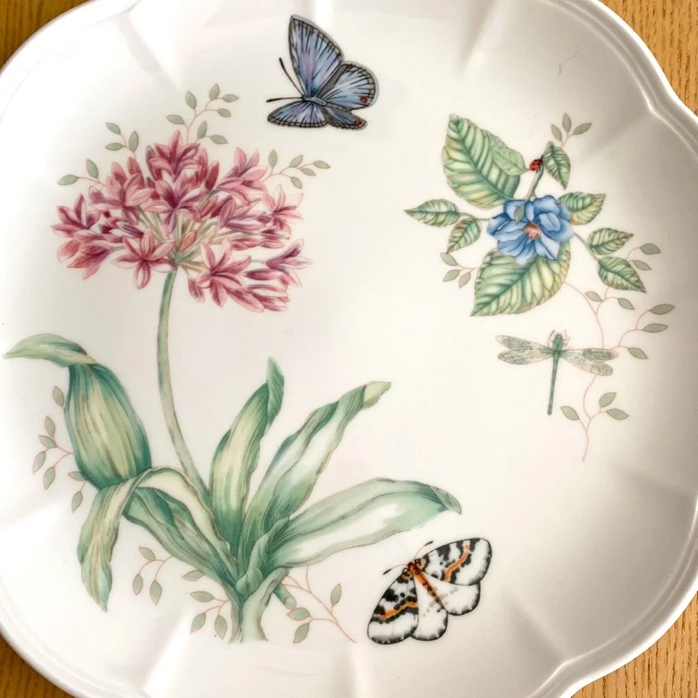 4pcs LENOX butterfly meadow dinner plate set, 11 inches